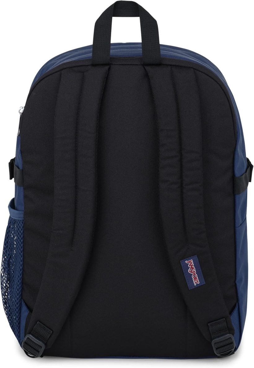 JanSport Main Campus Backpack - Travel or Work backpack w 15-Inch Laptop Sleeve and Dual Water Bottle Pockets, Navy - Image 2
